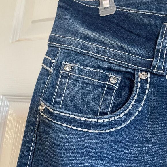 Sky Size 11 to 12 Youth Embroidered Western Boot Cut Jeans - Picture 6 of 10